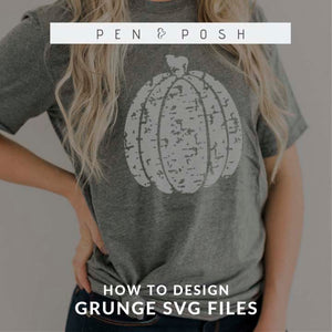 How to Design SVG Cut Files - Hand-drawn Grunge Pumpkin